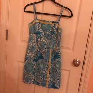 Lily Pulitzer blue &a yellow illusion romper :)